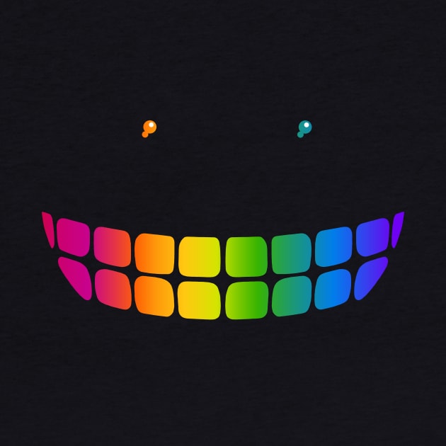 Floating Smile - in rainbow colors by RawSunArt